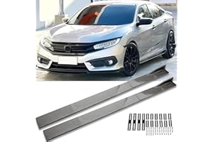DREAMOTOR 2PCS Universal Car Side Skirts, 86.6" Side Skirts Extension Splitter Lip, Car Rocker Panels Side Skirt Body Kit, Compatible with Honda Civic Toyota Corolla Nissan Altima VW Chevrolet Camaro