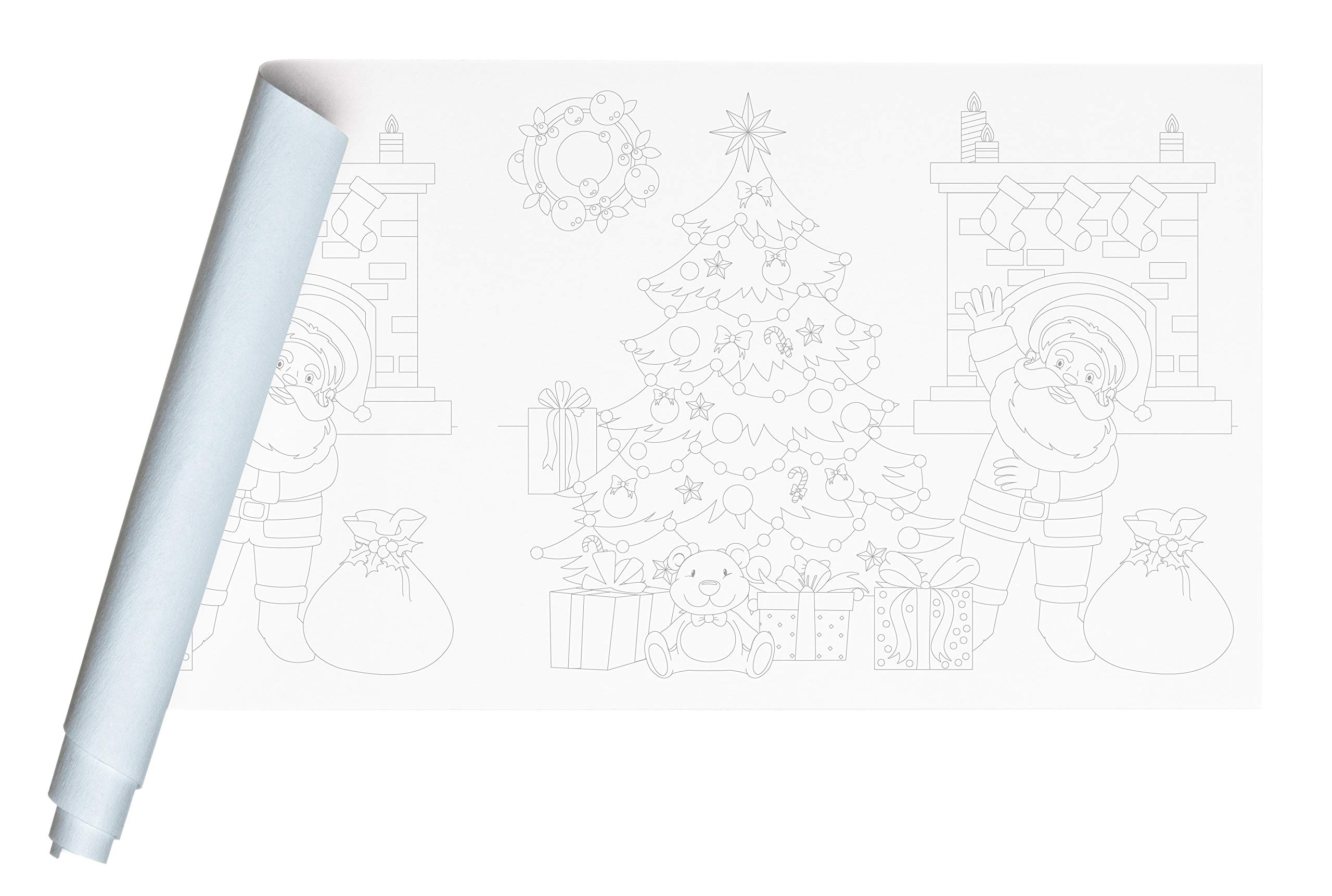 Clairefontaine 34184C - A roll of pre-printed fresco paper 120g, 10mx0,50m, Christmas Creative Arts & Crafts Water Resistant Leisure Activities Kids Adults