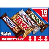 SNICKERS, TWIX, 3 MUSKETEERS, MILKY WAY Full Size Back to School Chocolate Bar Variety Pack, 18 ct Bulk Candy Box