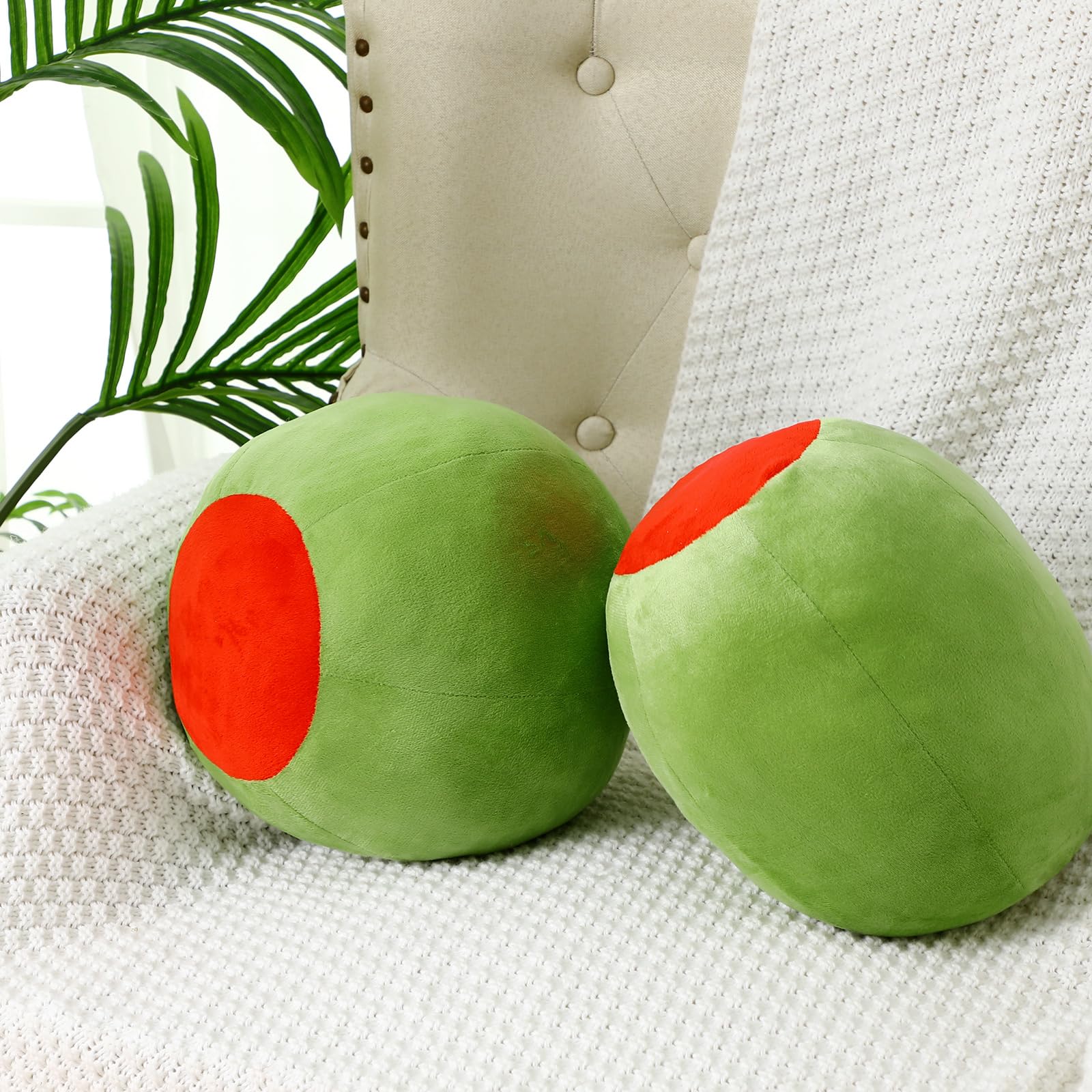 Photo 1 of Beeveer Decorative Cute Olive Plush Pillow Kawaii Fruit Stuff Hugging Plushies Gift Soft Novelty Pillow Cushion Seat Decor for Home Room