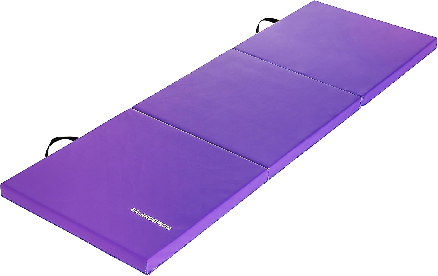 BalanceFrom 2" Thick Tri-Fold Folding Exercise Mat with Carrying Handles for MMA, Gymnastics and Home Gym Protective Flooring (Purple) : Sports & Outdoors