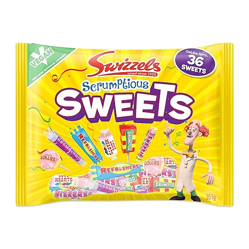 Swizzels Scrumptious Sweets - A Large Selection of Mouthwatering and Chewy Candy Treats 351g bag