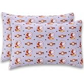 Berkshire Peanuts&reg; Snoopy Pillowcase Set of 2, 20'' &times; 26'' Soft Breathable Microfiber Pillow Covers with Envelope Closure Design(Standard, Peanuts Flying Ace Badges Grey)