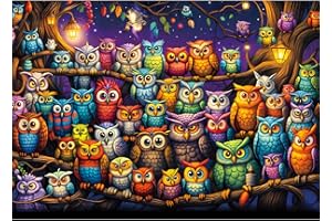 TangComplete - Owl Family Puzzles for Adults 1000 Pieces, Jigsaw Puzzles for Adults 1000 Piece, Challenging Game Toys, Impossible Puzzle, Family Decoration Puzzle