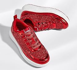 LUCKY STEP Women's Platform Sneakers Rhinestone