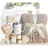 Sparkalyn 11 PCS Birthday Gifts for Women, Get Well Soon Gifts Baskets for Women Self Care Gifts, Spa Care Package After Surgery Thinking of You Sympathy Gift,Gift for Sick Friends Mom w/Blanket