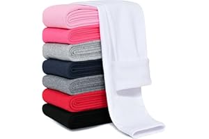 Kiiavoro Girls Fleece Lined Leggings Cotton Kids Winter Warm Leggings Thick Thermal Tights Pants