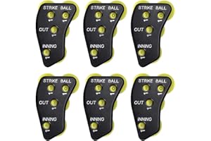 Watayo Wheel Baseball Umpire Clicker, Umpire Indicator Gear, Practical Baseball Counter Clicker for Scorekeeper Recording Outs & Innings Balls