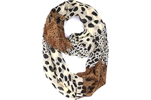 Tapp C. Fashion Leopard Print Infinity Scarf - Section Print