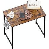 Pamray 23 Inch Computer Desk for Small Spaces, Home Office Work Desk with Headphone Hook, Small Office Desk Study Writing Table