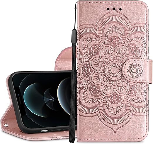 Amazon Com Hiandier Wallet Case Compatible With Iphone 12 Pro Max Case 5g 6 7 Inch Card Holder Case Kickstand Flip Cover Embossed Mandala Flower Lanyard Protective Soft Pu Leather Cover Rose Gold Amazon Com Hiandier Wallet Case Compatible With Iphone 12 Pro Max Case 5g 6 7 Inch Card Holder Case Kickstand Flip Cover Embossed Mandala Flower Lanyard Protective Soft Pu Leather Cover Rose Gold
