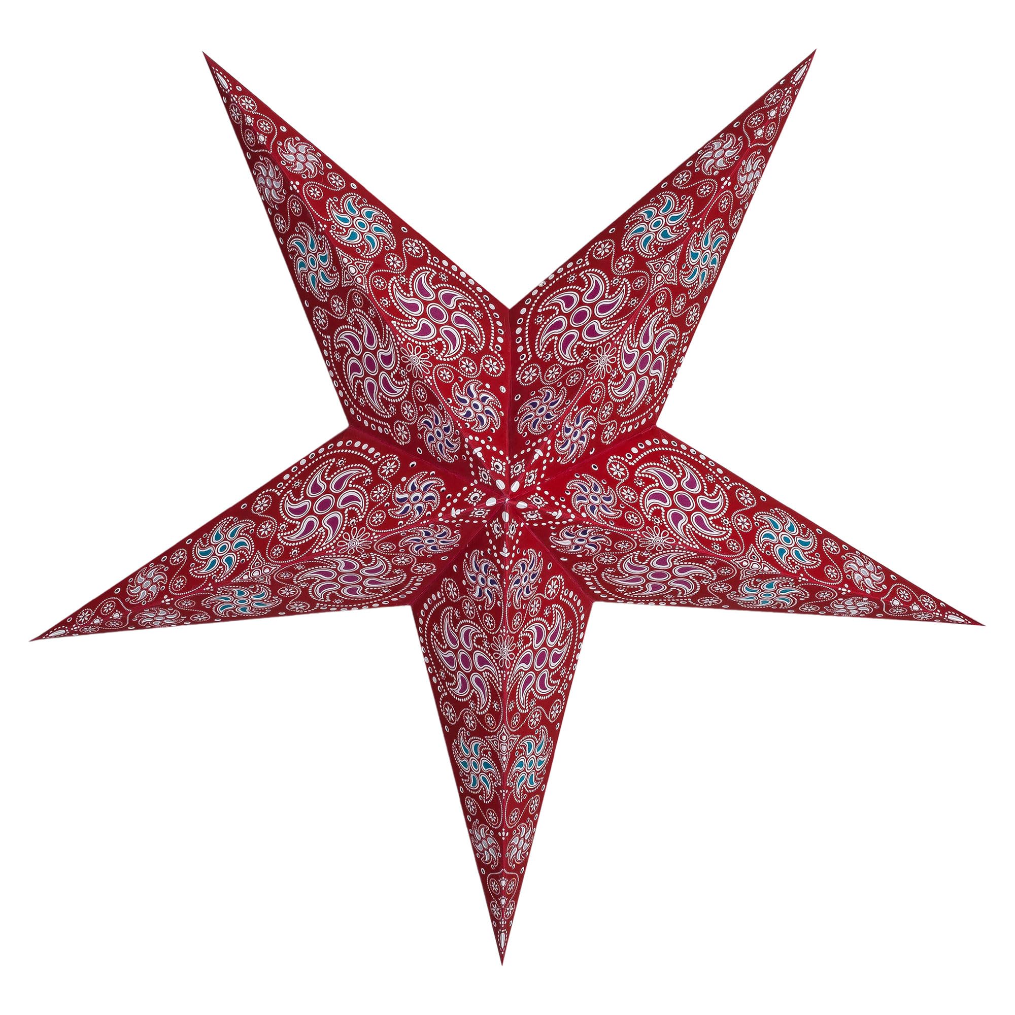 Photo 1 of * one corner has ripped *
GalaxyArts Paper Star Lanterns, 24 Inch Red Chakra 3D Light-Up Hanging Lamp, Handcrafted Hollow Out 5-Point Star Decoration for Christmas, Wedding, Birthday, Parties, Indoor Outdoor Holiday Home Décor