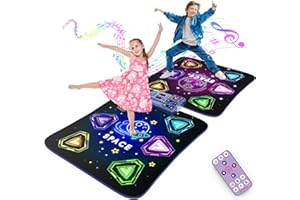 ANNKIE Dance Mat Toys for 3-12 Year Old Girls Boys,Dance Mat for Kids with Light Up 12-Buttons, 2-Player Dance Toy for Toddler with 5 Modes,Birthday Xmas Gifts for 3 4 5 6 7 8 9 10+ Year Old Girls Boys Kids