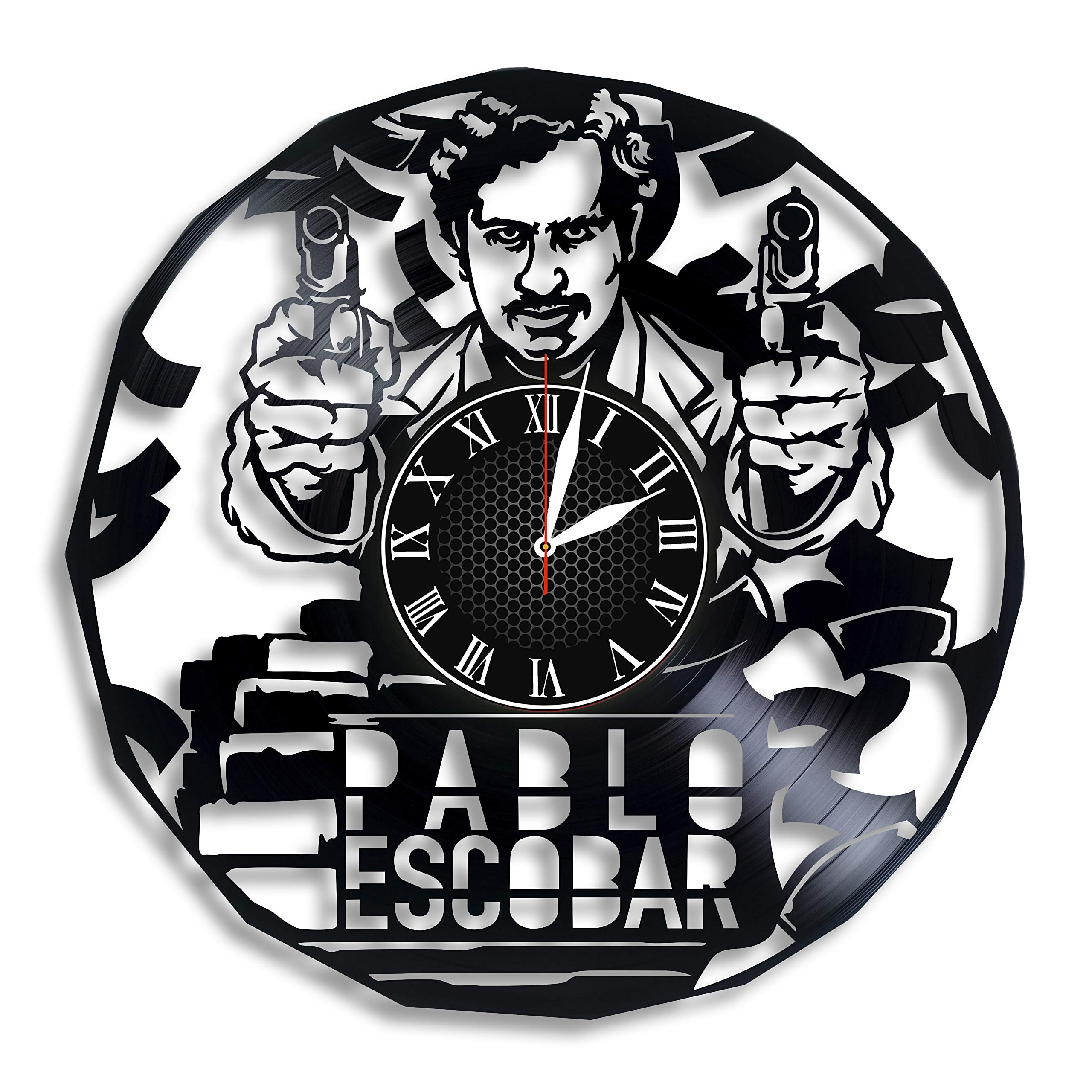 Pablo Escobar Vinyl Wall Clock, Pablo Escobar Art Design Gift for Any Occasion