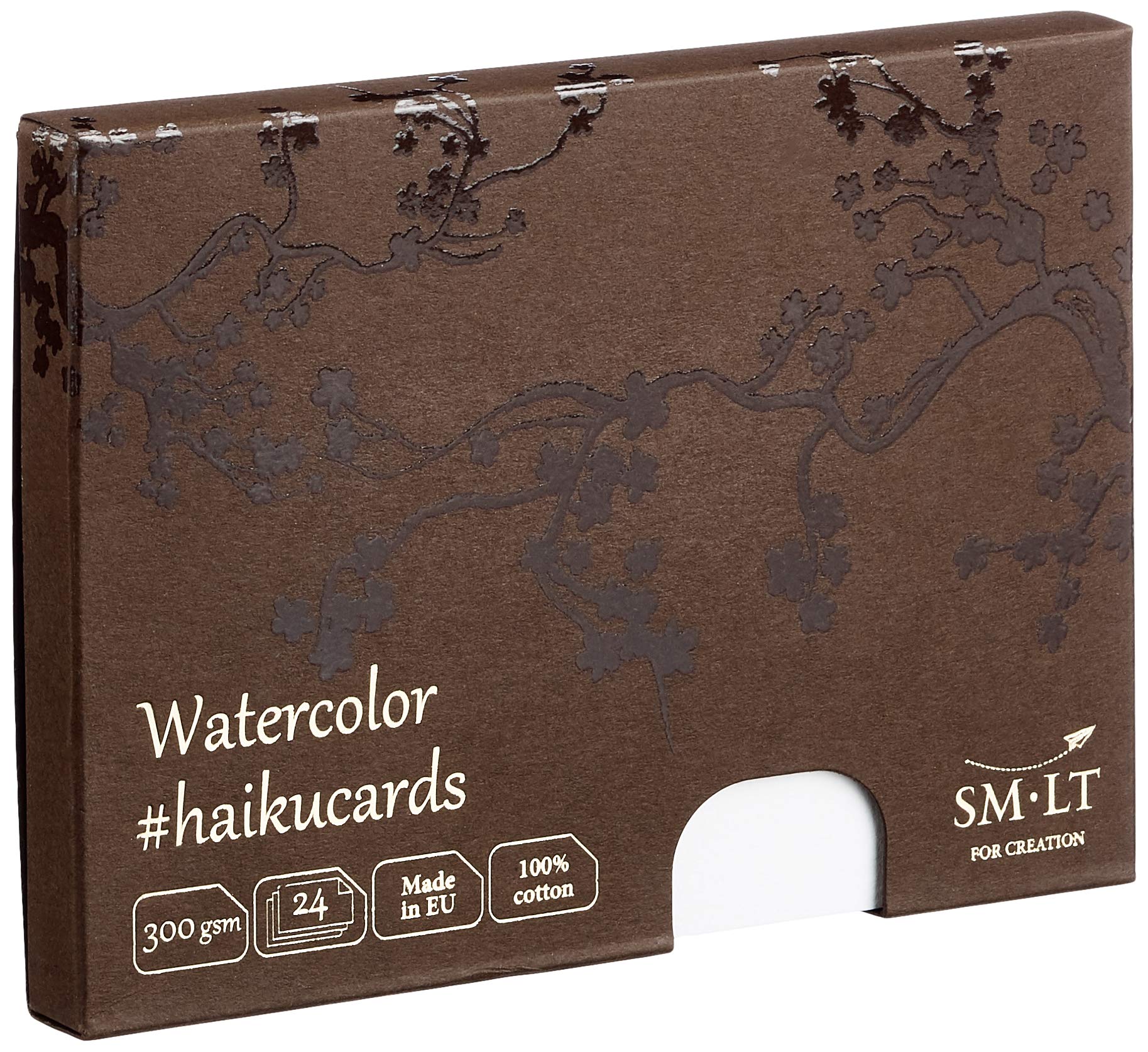 SMLT C-24(300) Haikucards 147 x 106 mm Watercolour Cards in Box 300 GSM Watercolour Paper 24 Cards White