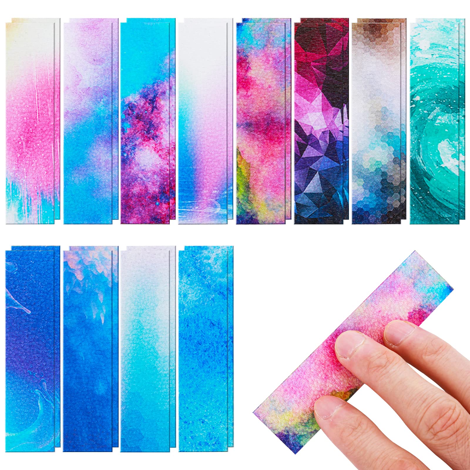 Prasacco 24 Pcs Calm Strips for Anxiety Sensory Stickers, Adhesives Tactile Rough Sensory Stickers Calming Strips Fidget Anxiety Relief Toy for Classroom Adults Teens Desk