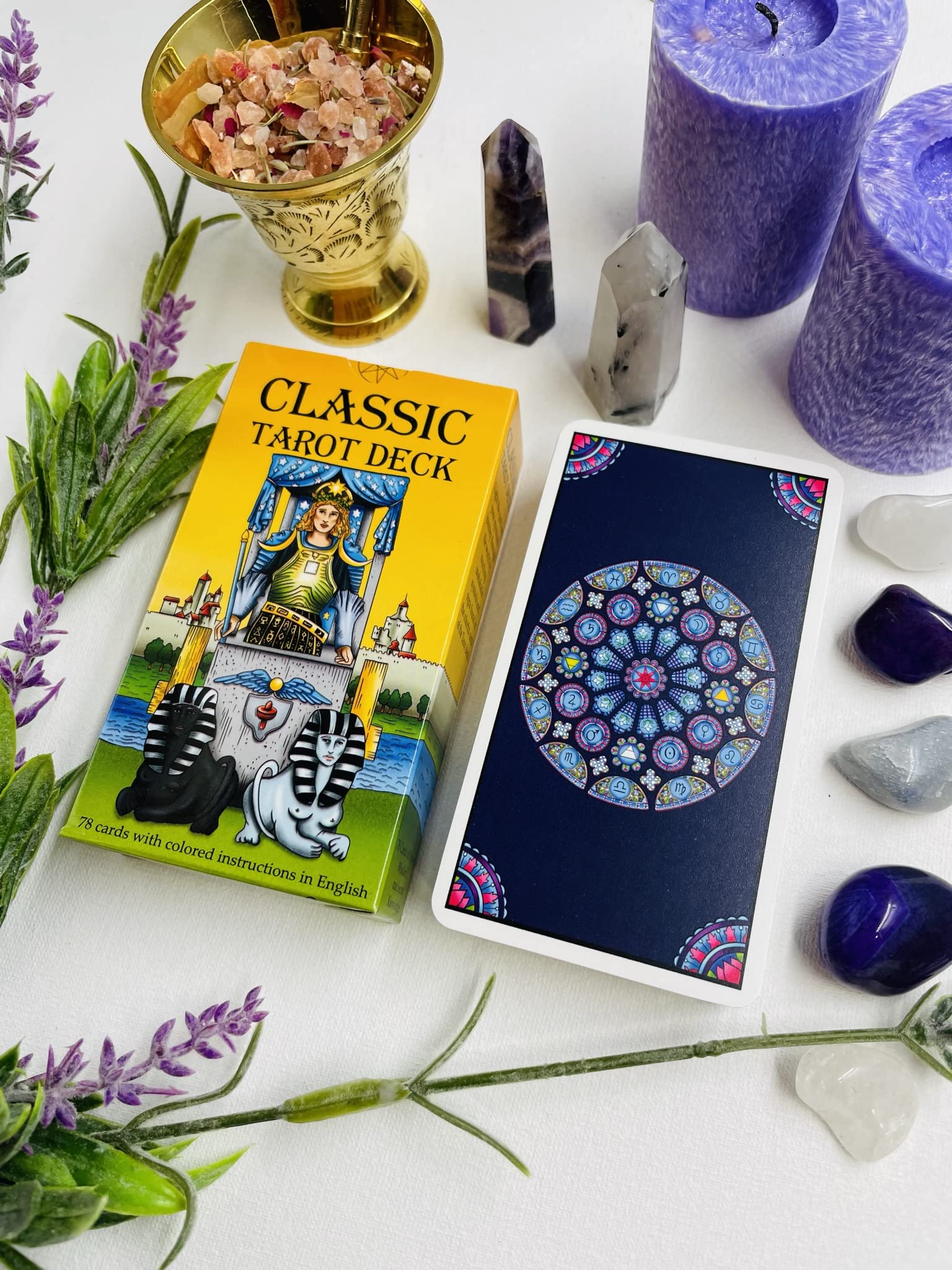 SUNSTELO Tarot Cards with Guide Book - Remastered Original Design Tarot Deck for Beginners and Professional - Fortune Telling Cards - Divination Tools