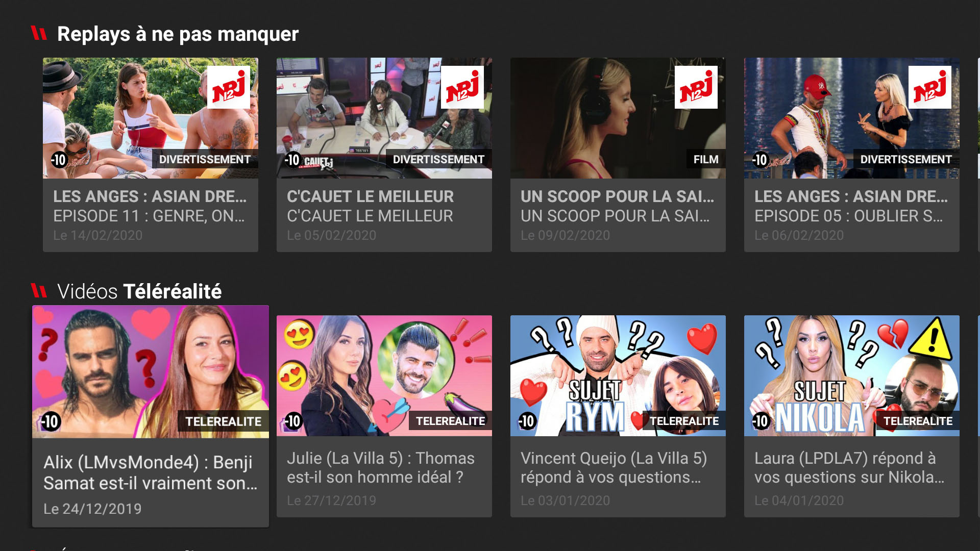 Amazon Com Nrj Play Live Replay Live Tv Replay Vod Appstore For Android
