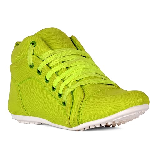 neon green ankle boots