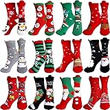 Haawooky 12 Pairs Christmas Socks,Fun Colorful Holiday Socks,Novelty Cozy Crew Sock Set for Women,Men,Funny Xmas Gifts