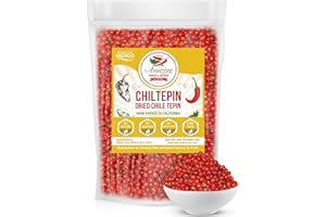 Dried Chiltepin Peppers (Chile Tepin) – 1oz Bag - Great For Use with Seafood, Sauces, Stews, Salsa, Meats. Very Hot with a Smoky Flavor. Air Tight Resealable Bag. By Amazing Chiles & Spices.