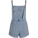 CIDER Overall Shorts For Women Jean Denim Rompers Adjustable Strap Loose Fit Overalls Summer Casual Outfits with Pockets