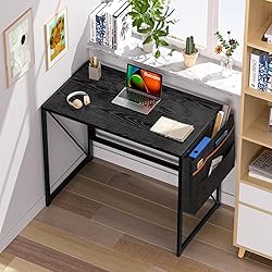 SOROGRA Folding Desk with Storage Pocket for Small