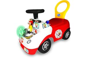 Kiddieland Disney Mickey Activity Fire Truck Ride-On, 12 months to 36 months, Large
