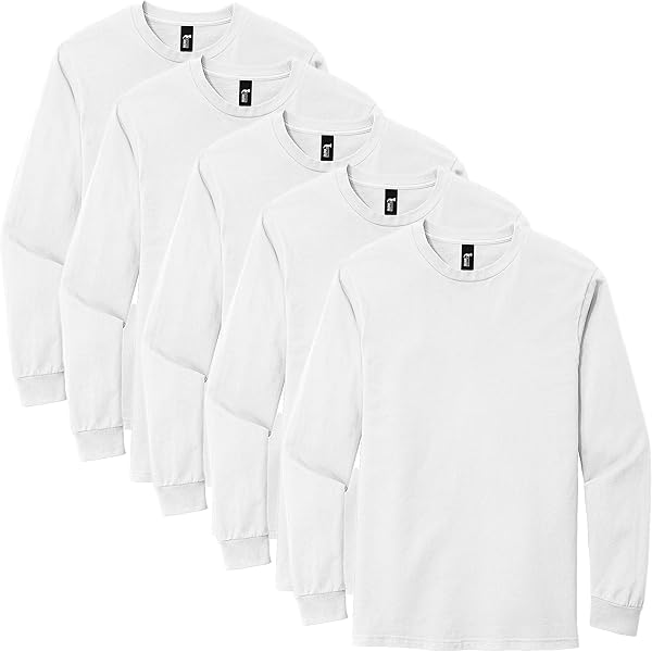 Gildan Hammer H400 Long Sleeve T-Shirt - White - L (Pack of