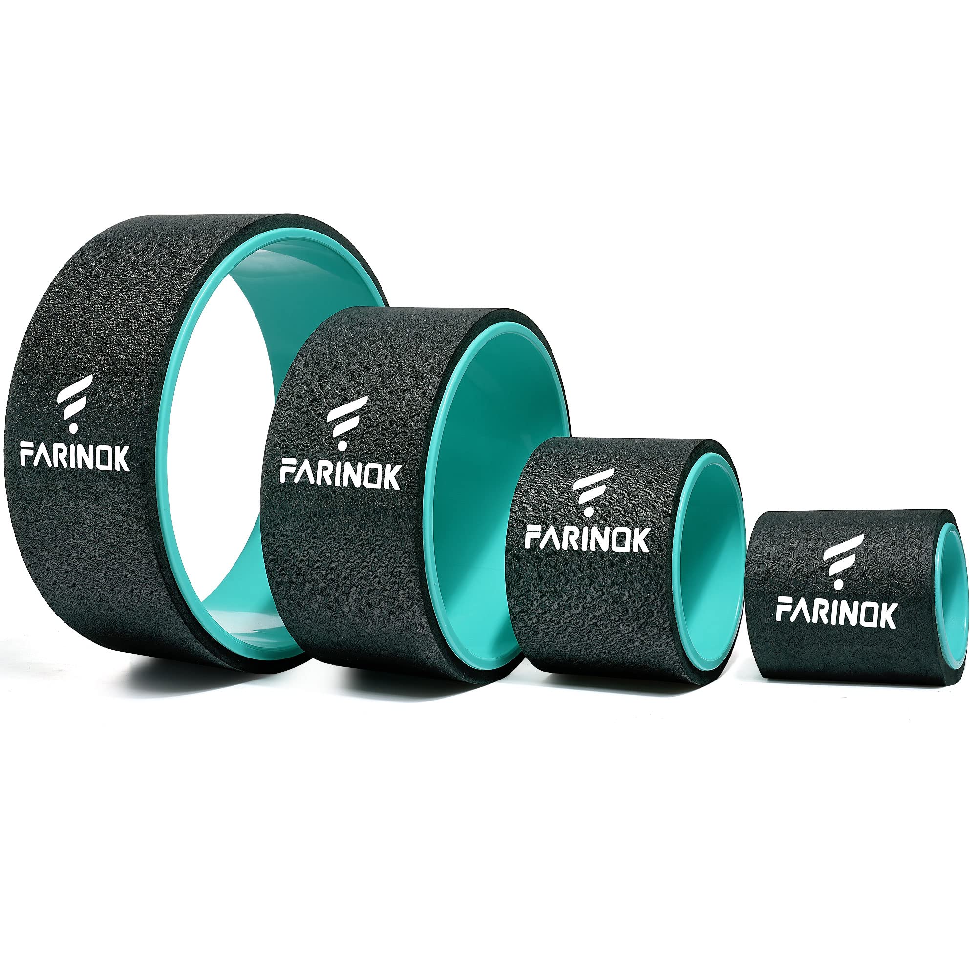 Photo 1 of Yoga Wheel Set of 3+1, Upgraded 10MM Thick Back Wheels for Pain Relief & Stretching, Strongest Back Roller for Deep Tissue Massage, Improving Yoga Poses Backbend
