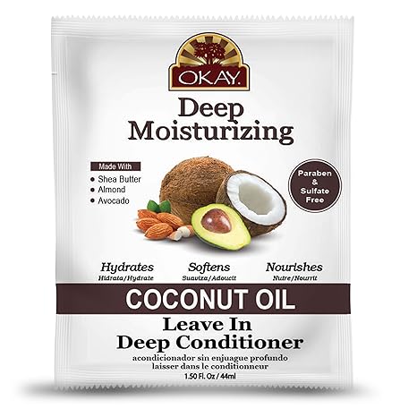 Okay Coconut Oil Deep Moisturizing Leave In Conditioner For All Hair Types Textures Replenish Moisture With Shea Butter Almond Avocado #types #of #coconut #oil