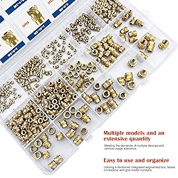 Ktehloy 400Pcs Threaded Inserts, M2 M2.5 M3 M4 M5