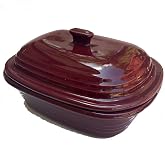 Pampered Chef Deep Covered Baker 4-Quart, Cranberry, 1321