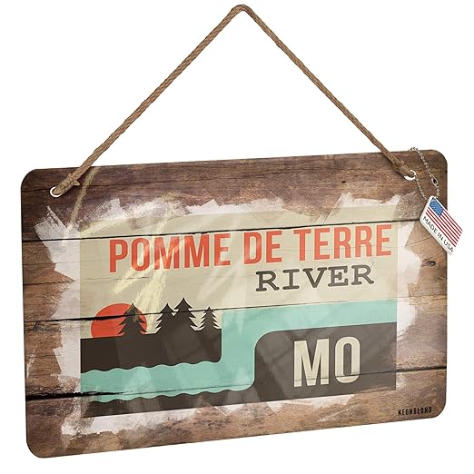 Amazon Com Neonblond Metal Sign Usa Rivers Pomme De Terre River