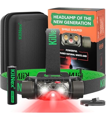 Faro Frontal PEAX Backcountry Duo - 1000 Lúmenes, Color Verde, Recargable, Ideal Para Senderismo O Camping