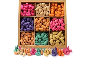 Kingrol 468 Pieces Backflow Incense Cones, Natural Fragrant Cones for Purification, Relaxation, Positivity, Yoga, Meditation 