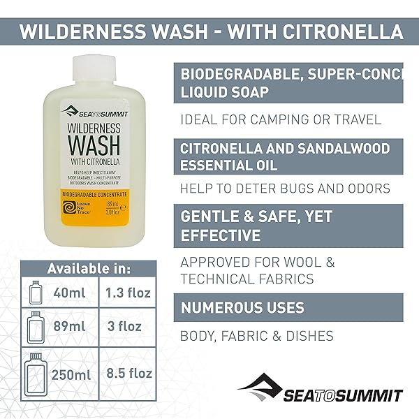SEA TO SUMMIT CITRONELLA WILDERNESS WASH (3 OUNCE/ 89ML)