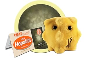 GIANT MICROBES GIANTmicrobes Hepatitis Plush – Learn About The Liver, Viruses and Health with This Educational Gift for Friends, Public Health, OBGYNs, Students, Doctors, and Anyone with a Healthy Sense of Humor
