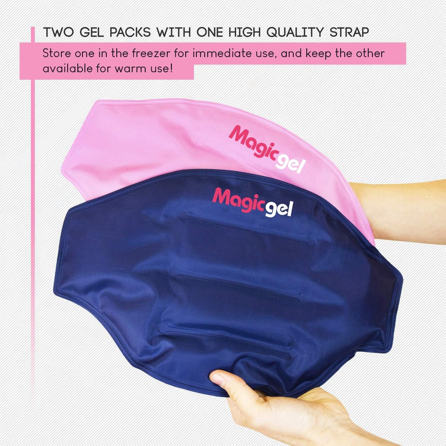 Magic Gel Ice Pack for Back Pain Relief, Black, L - 15 x 11 Inch - Image 4