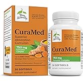 Terry Naturally CuraMed 750mg - Antioxidant Supplement for Brain & Heart Health Support - Dietary Supplement with High-Potency Curcumin Complex - Kidney, Liver & Immune Health Support - 30 Softgels