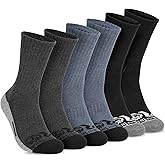 Timberland PRO Mens Sorbtek Moisture Control Mens Socks, Arch Support, Cushioned Footbed (Size 7-12; 6 Pairs) set