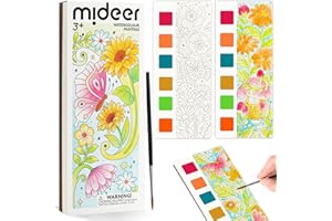 JCREN Watercolor Painting Books, Pocket Watercolor Painting Coloring Kit, Paint with Water Bookmarks Travel Activity Party Favors for Kids Toddlers Gifts for Boys and Girls