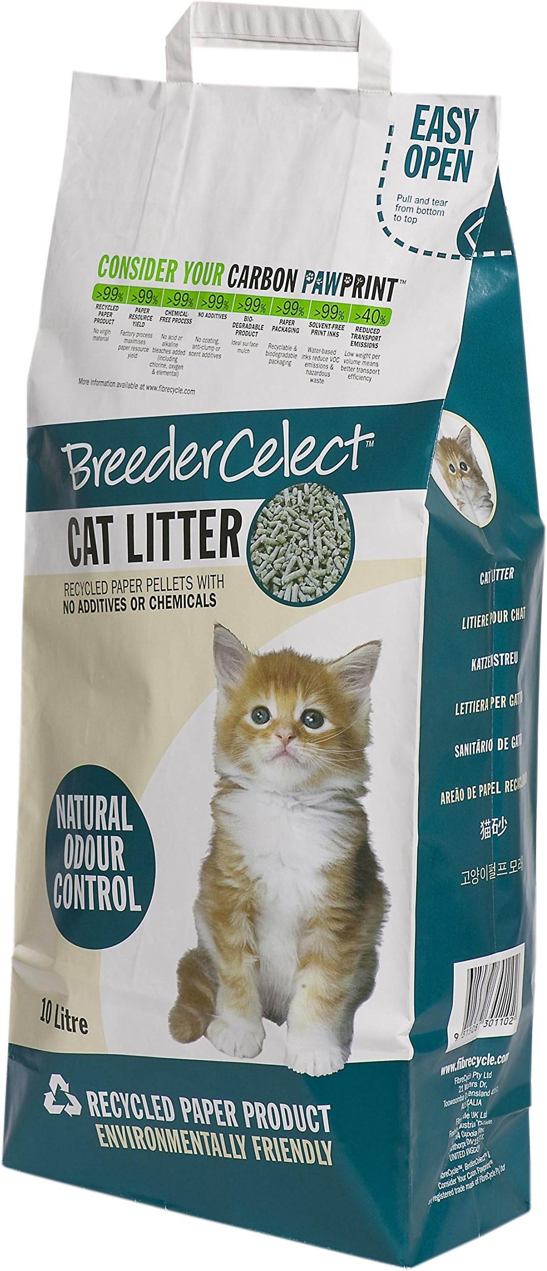 Fibrecycle Breeder Celect Cat Litter (20 Litres) (Grey)