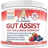 Doctor Danielle Gut Assist – Doctor Formulated Gut Lining & Digestive Support Powder for Bloating & Regularity | L-Glutamine, Arabinogalactan & Soothing Gut Nutrients, Berry Flavor