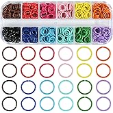 HUAAPLEVLA 540Pcs 8mm Colored Iron Jump Rings for Jewelry Making Chainmail Rings for Keychain Necklaces Bracelet Earring Crafts DIY