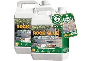 MOLYLY Rock Glue for Landscaping - 2 Gallon Mulch Glue, Gravel Binder & Stone Adhesive, Fast-Dry, Non-Toxic, Weather-Resistant for Patios, Garden, Walkways and Paths