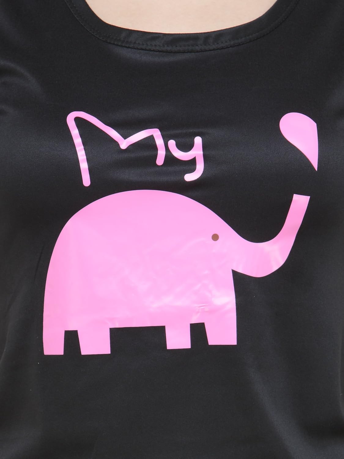 camey women elephant print top & short set nightsuit