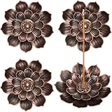 RUNEAY Mini Lotus Incense Holders, 4 Pcs, 6 Holes, 2.28 Inch view 1