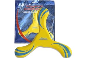 THIN AIR BRANDS Anywhere Boomerang - Ten Inch Flexible Material for Aerobatic Stunts - Classic Boomerang Made of Space Age Material - for Boys & Girls, Yellow (TAB547)