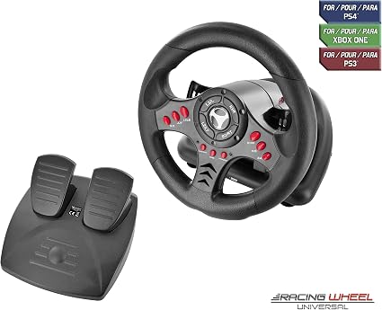 Subsonic Sa5426 Racing Wheel Universal With Pedals For Playstation 4 Ps4 Slim Ps4 Pro Xbox One Xbox One S Ps3